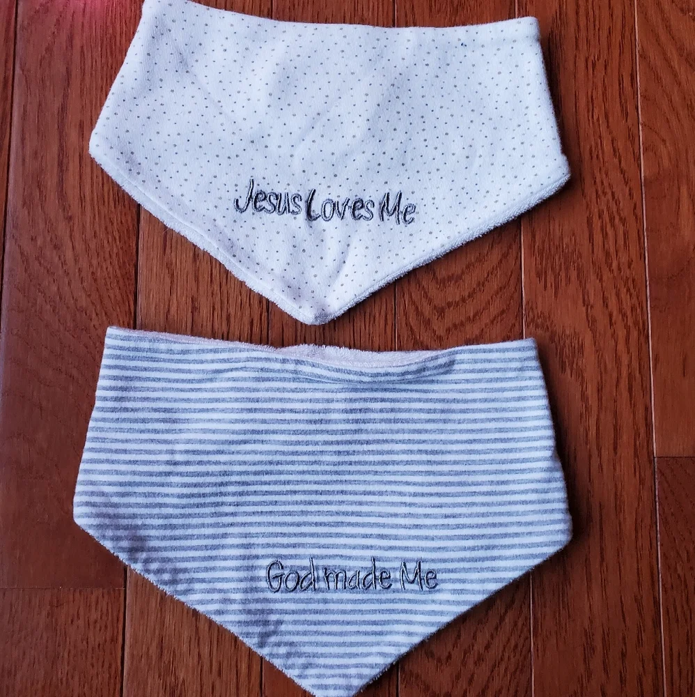 Baptism baby bibs